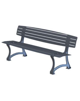 BANC PRAGUE ACIER RAL 7016 - ANTHRACITE MAT
