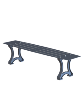 BANQUETTE PRAGUE ACIER RAL 7016 - ANTHRACITE MAT