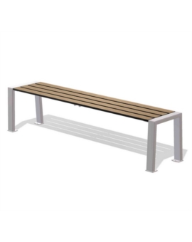 BANQUETTE BERLIN ACIER/COMPACT CHENE CLAIR