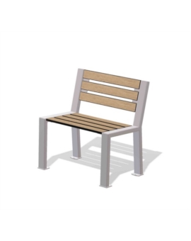 FAUTEUIL BERLIN ACIER/COMPACT CHENE CLAIR