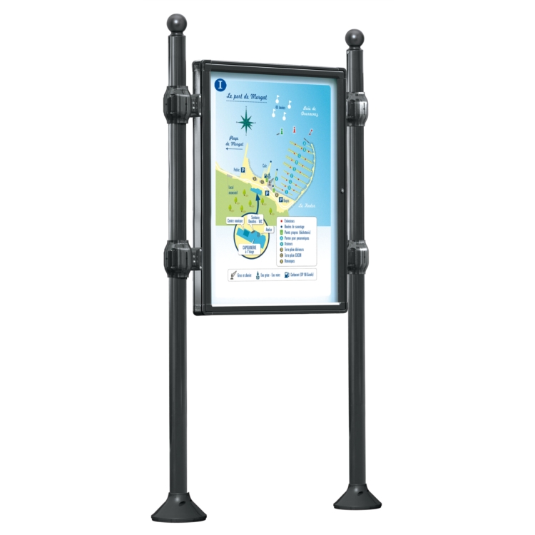VITRINE INFO JUPITER R/V-SS BANDEAU H800xL1200MM AGORA GRIS PROCITY VITRINE INFO JUPITER R/V-SS BANDEAU H800xL1200MM AGORA GRIS PROCITY