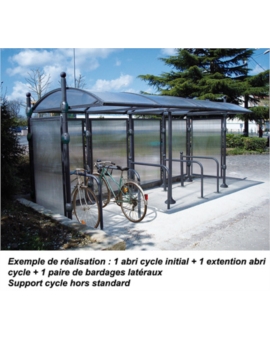 EXTENSION ABRI CYCLES GRIS PROCITY BOULE