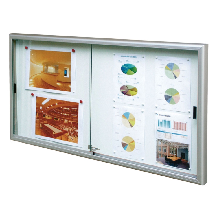 VITRINE COULISSANTE D'INTERIEUR 8 A4 ANODISÉ