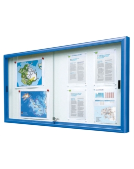 VITRINE COULISSANTE D'INTERIEUR 8 A4 ANODISÉ
