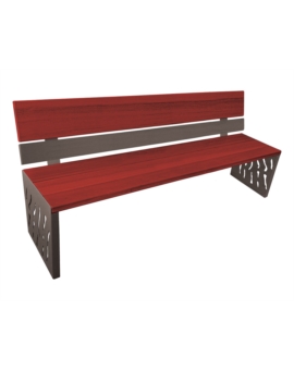 BANC ABYSSEA DOSSIER BOIS CHENE CLAIR GRIS PROCITY