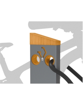 SUPPORT CYCLES SIMPLE SILAOS - 2 PLACES CHENE CLAIR GRIS PROCITY
