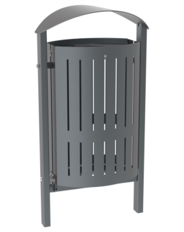 CORBEILLE SILAOS ACIER 50 LITRES GRIS PROCITY