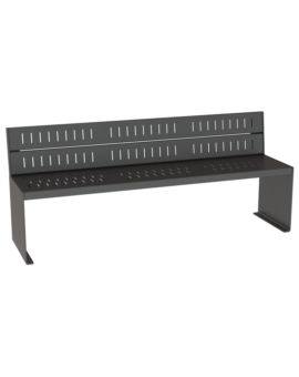 BANC CUB ACIER L.1800MM GRIS PROCITY