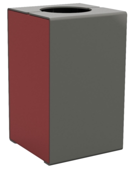 CORBEILLE CUB ACIER - 120L SANS COUVERCLE GRIS PROCITY