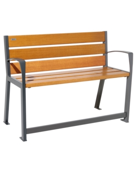 BANC SILAOS SENIOR L. 1200MM CHENE CLAIR GRIS PROCITY