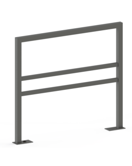 BARRIERE ALGARVE 2 LISSES - L.500MM - A SCELLER - RAL 7016
