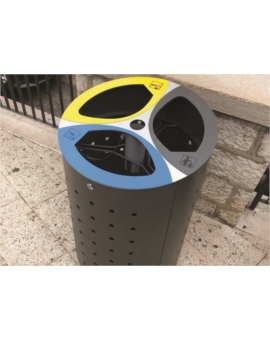 CORBEILLE TRI SELECTIF PALERME 3X75 LITRES