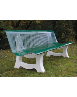 BANC SPICA BETON - TOLE VERTE
