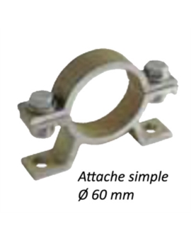 ATTACHE SIMPLE / POUR SUPPORT ACIER Ø 60MM