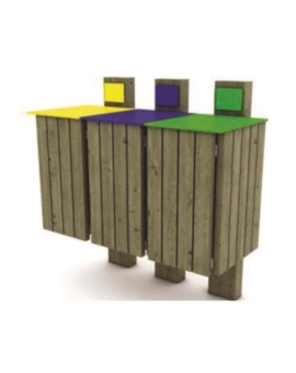 LOT DE 3 COUVERCLES TRI SELECTIF - CORBEILLES TRIO