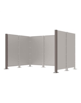 POTEAU D'EXTREMITE - POUR CACHE CONTENEUR - GRIS PROCITY