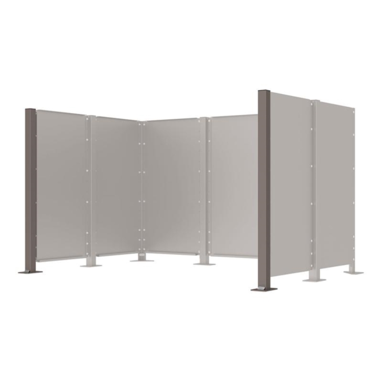 POTEAU D'EXTREMITE - POUR CACHE CONTENEUR - GRIS PROCITY