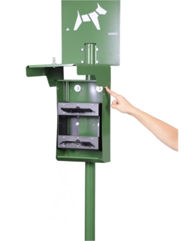 DISTRIBUTEUR SACS CANINS MURAL LIASSES RAL 6005-V.MOUSS