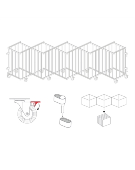 BARRIERE EXTENSIBLE DE SECURITE L. 4050MM