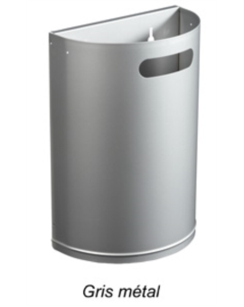 CORBEILLE DÉCROCHABLE 20L GRIS MANGANESE
