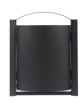 CORBEILLE ROSA MURALE 40L GRIS MÉTAL