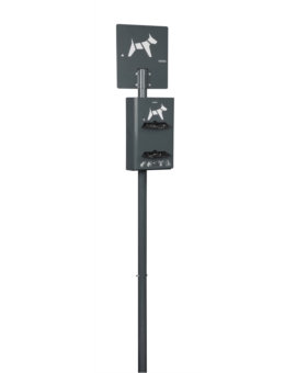 TOTEM + DISTRIB.SACS CANINS LIASSES RAL 6005-V.MOUSS