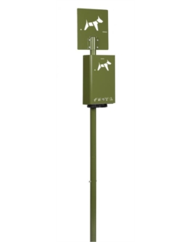 TOTEM + DISTRIB.SACS CANINS LIASSES RAL 6005-V.MOUSS