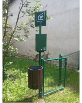 TOTEM + DISTRIB.SACS CANINS LIASSES RAL 6005-V.MOUSS