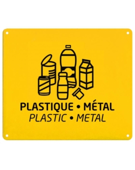 PLAQUE SIGNALETIQUE MURALE POUR CORBEILLES NON RECYCLABLE