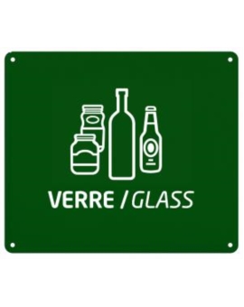 PLAQUE SIGNALETIQUE MURALE POUR CORBEILLES NON RECYCLABLE