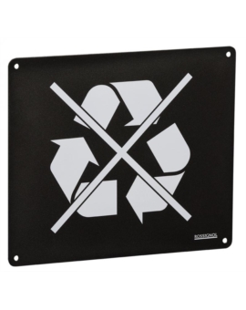PLAQUE SIGNALETIQUE MURALE POUR CORBEILLES NON RECYCLABLE