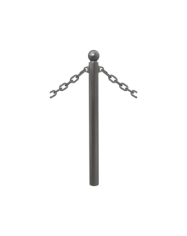 POTELET ACERO GRIS PROCITY AGORA SIMPLE Ø. 76MM