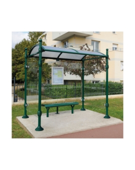 STATION BUS ROMANA - POMMEAU CITY GRIS PROCITY AVEC 1 BARDAGE LATERAL