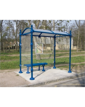 STATION BUS ROMANA - POMMEAU CITY GRIS PROCITY AVEC 1 BARDAGE LATERAL