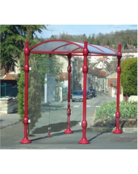 STATION BUS ROMANA - POMMEAU CITY GRIS PROCITY AVEC 1 BARDAGE LATERAL