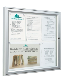 VITRINE TOPAZE 2 A4 GRIS PROCITY