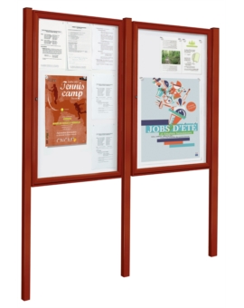VITRINE TOPAZE 2 A4 GRIS PROCITY