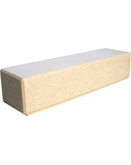 BANQUETTE MONOBLOC 2M BETON NOIR