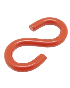 "CROCHET ""S"" Ø.6MM - VENDU PAR 5 LOTS DE 4 UNITES ACIER ROUGE"