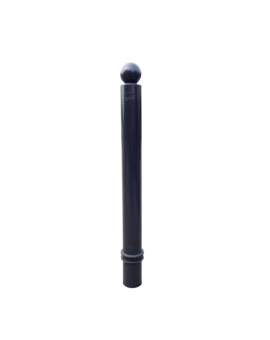 POTELET FLEXIBLE TETE BOULE Ø. 80MM SUR PLATINE H.800MM RAL 9005-NOIR