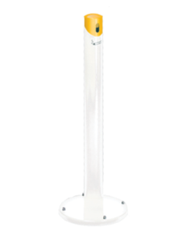 CENDRIER COLONNUS POTEAU ROND TÊTE ARGENT GRIS - RAL 7021
