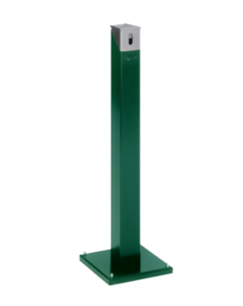 CENDRIER COLONNUS POTEAU ROND TÊTE ARGENT GRIS - RAL 7021