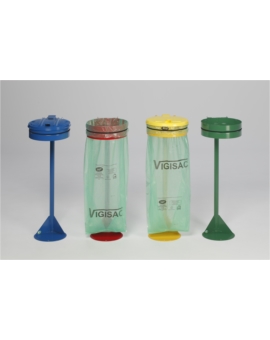 SUPPORT SAC VIGIPIRATE SUR POTEAU SANS COUVERCLE BLEU - RAL 5010