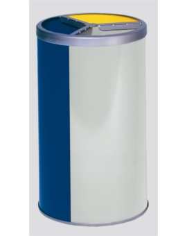 CORBEILLE TRICOLORE (3X30L) INOX POLI SANS TOIT
