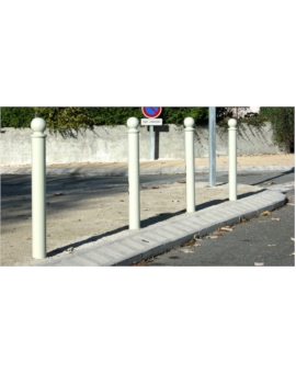 POTELET CASEILLE Ø 80MM - H.1100MM RAL 9010 - BLANC