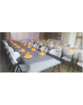 TABLE PLIANTE POLYPROPYLENE L.1530MM (6 PERSONNES)