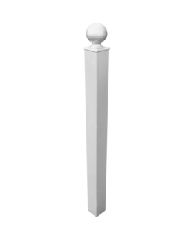 POTELET METROPOLITAIN UNICOLORE RAL 9010 - BLANC