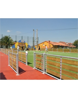 AIRE MULTISPORTS - BLANC/ROUGE 21 X10M A SCELLER