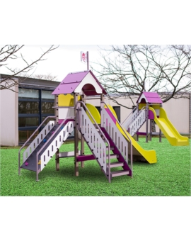 JEU MULTIPLE DONJON (2 À 10 ANS) GRIS ET PRUNE