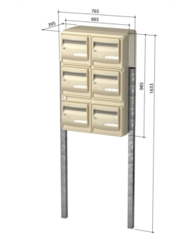 BLOC BOITE AUX LETTRES CORSAIRE 1 BOITE BEIGE